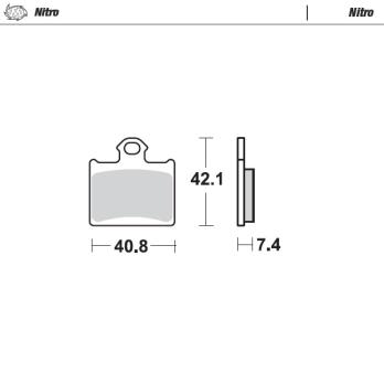 Колодки тормозные задние Nitro KTM SX85 11-20 / Husqvarna TC85 14-20 MOTO-MASTER 096721