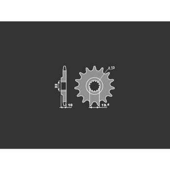 Звезда передняя 14 зубов RM250 82-12 PBR
