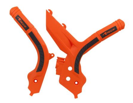 Защита рамы оранжево-черная KTM SX/SX-F 19-20 / EXC/EXC-F 2020