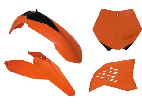Комплект пластика оранжевый KTM SX/SX-F 125-505 07-10; EXC/EXC-F 125-530 08-11