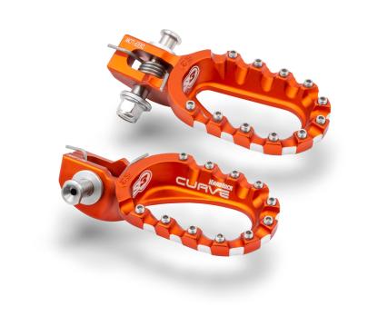 Подножки алюминиевые низкие оранжевые S3 Hard Rock KTM / Husqvarna 17-21