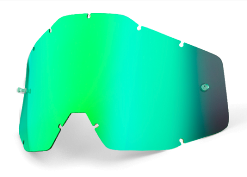 Линза 100% Racecraft/Accuri/Strata Anti-Fog Mirror Green (51002-005-02)