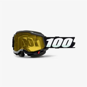 Очки 100% Accuri 2 Snowmobile Goggle Black / Yellow Vented Dual Lens (50223-608-01)
