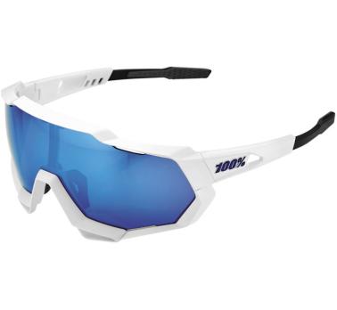 Очки спортивные 100% Speedtrap Matte White / HIPER Blue Multilayer Mirror Lens (61023-407-01)