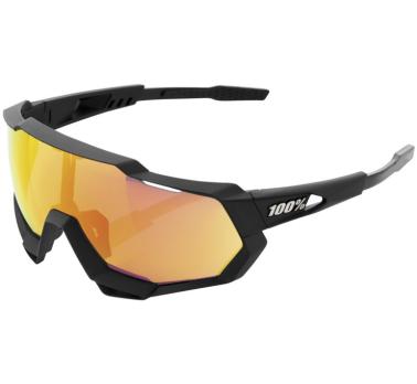 Очки спортивные 100% Speedtrap Soft Tact Black / HIPER Red Multilayer Mirror Lens (61023-412-01)