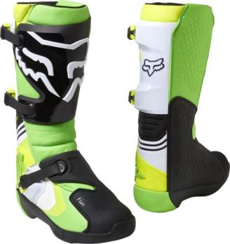Мотоботы Fox Comp Boot (Green/Yellow, 9, 2022 (25839-287-9))