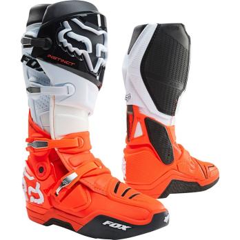 Мотоботы Fox Instinct Boot (Black/White/Orange, 10, 2022 (27463-135-10))