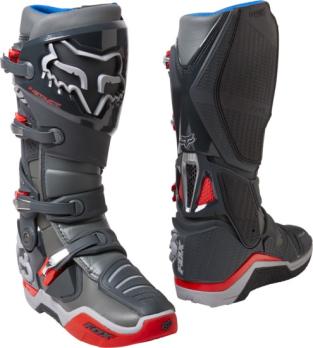 Мотоботы Fox Instinct Boot (Grey/Red, 10, 2022 (27463-037-10))