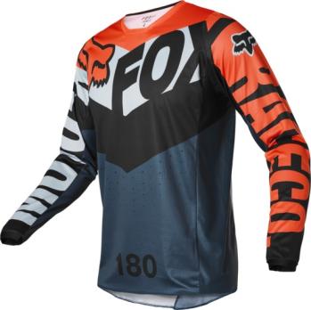 Мотоджерси Fox 180 Trice Jersey (Grey/Orange, M, 2022 (26728-230-M))